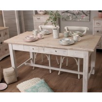 Table Alexandra House Living White 160 x 76 x 80 cm With boxes