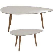 Jeu de 2 tables Alexandra House Living Blanc Bois