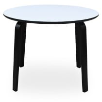 Table de Salle à Manger Alexandra House Living Blanc Noir Bois 100 x 76 x 100 cm