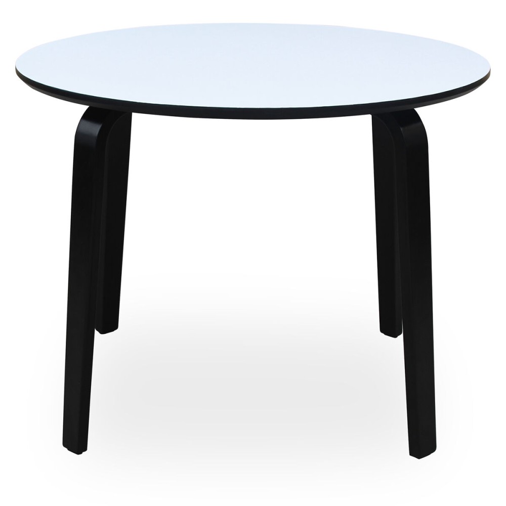 Table de Salle à Manger Alexandra House Living Blanc Noir Bois 100 x 76 x 100 cm