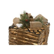 Décorations de Noël DKD Home Decor Naturel 25 x 25 x 25 cm (3 Pièces)