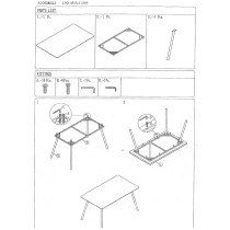 Esstisch Alexandra House Living Weiß Metall 140 x 75 x 80 cm