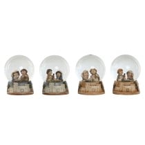 Crèche de Noël Home ESPRIT Multicouleur Résine Aluminium Verre 8 x 8 x 10 cm (4 Unités)