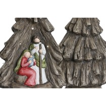 Christmas nativity set Home ESPRIT Green Grey Magnesium 23 x 13,5 x 45 cm (2 Units)