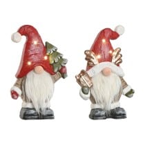 Décorations de Noël Home ESPRIT Blanc Rouge Gnome 25 x 11,5 x 38 cm (2 Unités)