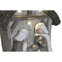 Christmas nativity set Home ESPRIT Green Grey Magnesium 27,5 x 10,5 x 34,5 cm (2 Units)