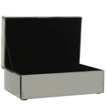 Jewelry box Alexandra House Living Grey Crystal Mirror 21 x 8 x 13 cm