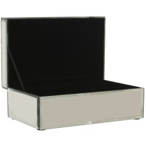 Jewelry box Alexandra House Living Grey Crystal Mirror 21 x 8 x 13 cm