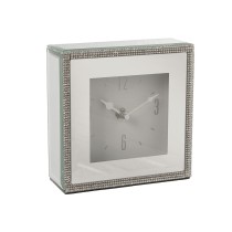 Table clock Alexandra House Living Grey Crystal 14 x 14 x 4 cm