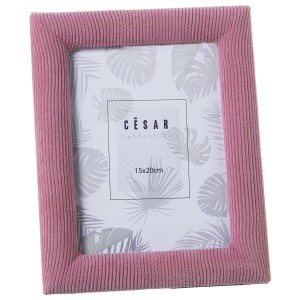 Cadre photo Alexandra House Living Rose Textile 18 x 2 x 23 cm