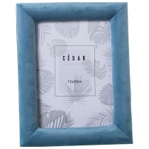 Photo frame Alexandra House Living Blue Textile 18 x 2 x 23 cm