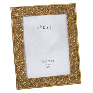 Photo frame Alexandra House Living Golden Plastic 21 x 1 x 25 cm