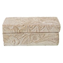 Jewelry box Alexandra House Living White Plastic 12 x 4 x 8 cm