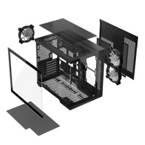 Boîtier ATX semi-tour Modecom Volcano Panorama APEX ARGB Gris