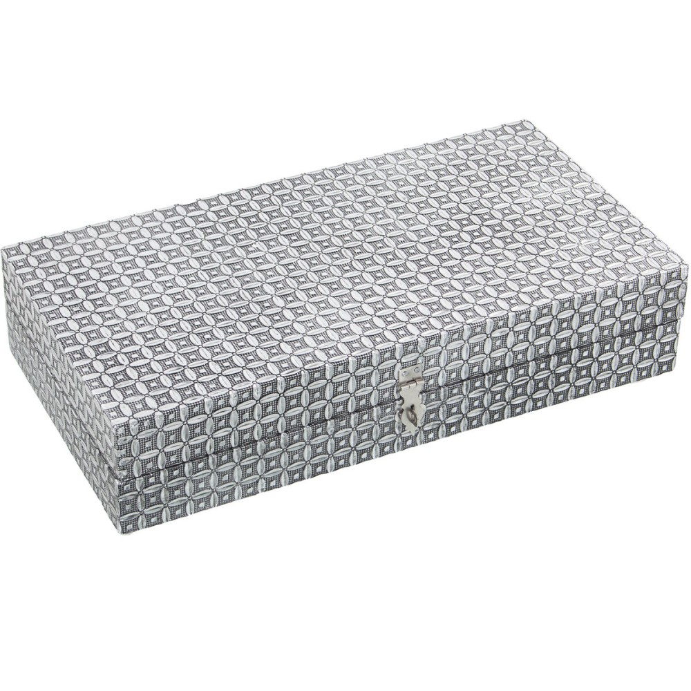 Box-Schmuckkästchen Alexandra House Living Silberfarben Metall 38 x 8 x 20 cm