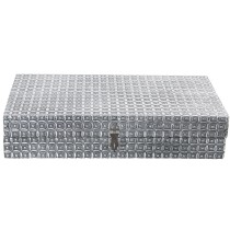 Box-Schmuckkästchen Alexandra House Living Silberfarben Metall 38 x 8 x 20 cm