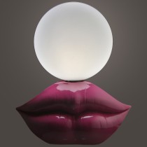 Desk lamp Alexandra House Living Pink Acrylic Plastic Melamin 19 x 23 x 13 cm Lips