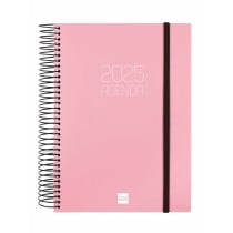 Diary Finocam OPAQUE Pink A5 15,5 x 21,2 cm 2025