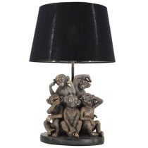 Desk lamp Alexandra House Living Black Gold Golden Plastic 40 W 31 x 48 x 31 cm Monkeys