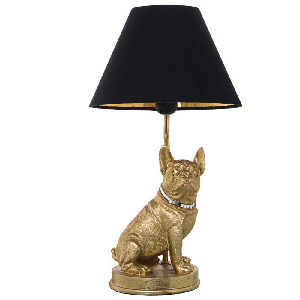 Tischlampe Alexandra House Living Schwarz Gold Kunststoff 40 W 26 x 46 x 26 cm Hund