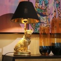 Tischlampe Alexandra House Living Schwarz Gold Kunststoff 40 W 26 x 46 x 26 cm Hund