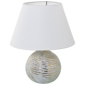 Tischlampe Alexandra House Living Weiß Gold aus Keramik 40 W 35 x 43 x 35 cm