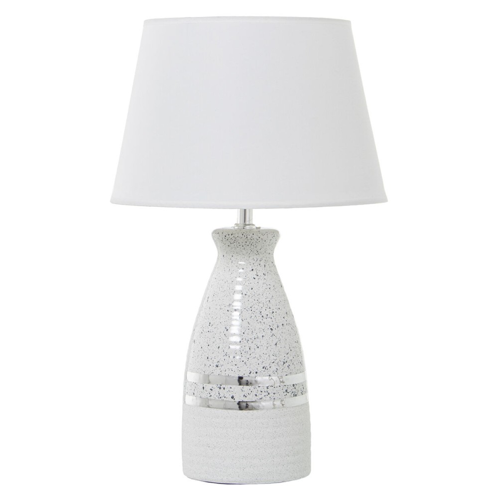 Lampe de bureau Alexandra House Living Blanc Argenté Céramique 60 W 14 x 35 x 15 cm