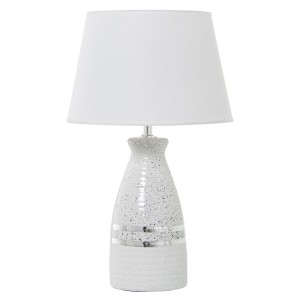 Lampe de bureau Alexandra House Living Blanc Argenté Céramique 60 W 14 x 35 x 15 cm