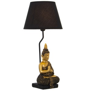 Tischlampe Alexandra House Living Schwarz Kunststoff 40 W 28 x 60 x 28 cm Buddha