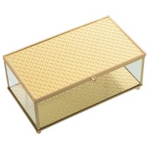 Box-Schmuckkästchen Alexandra House Living Gold Kristall 21 x 9 x 13 cm