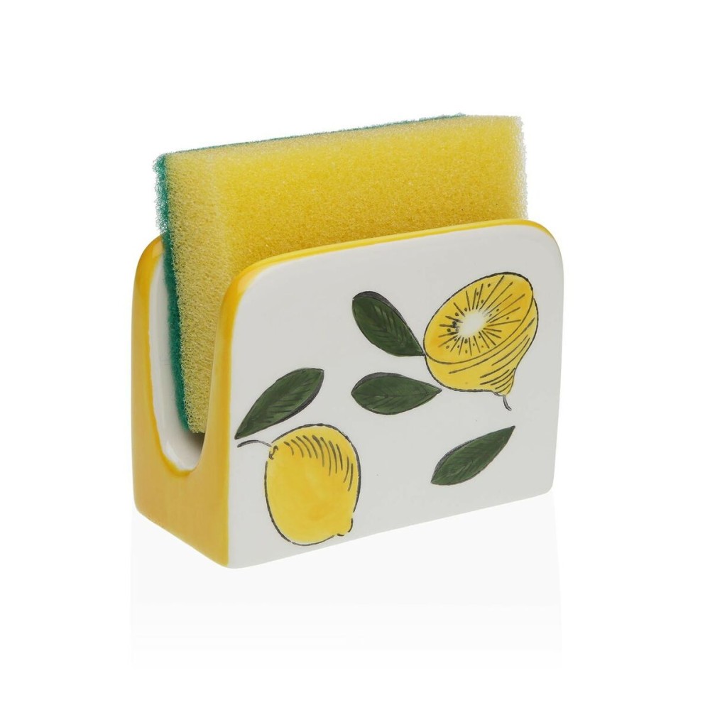 Napkin holder Versa Ceramic 5 x 8 x 11 cm Lemon