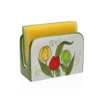 Napkin holder Versa Ceramic 5 x 8 x 11 cm Tulip