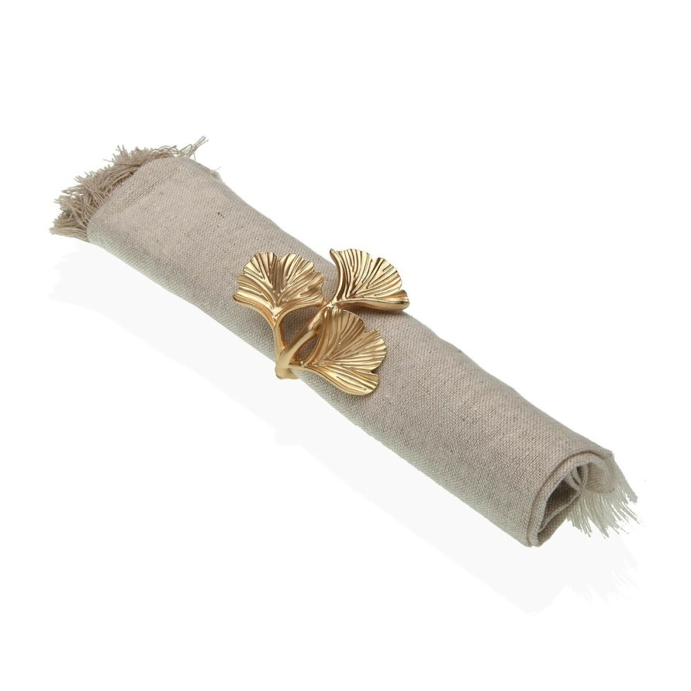 Napkin ring Versa Golden Metal Zinc Alloy 4 x 4,5 x 5,5 cm