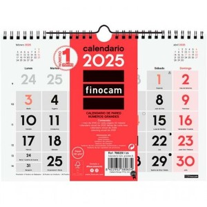 calendrier mural Finocam Papier 2025 21 x 15 cm