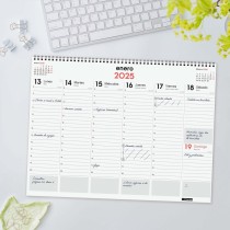 Calendrier de bureau Finocam Papier 42 x 31 cm 2025 semainier