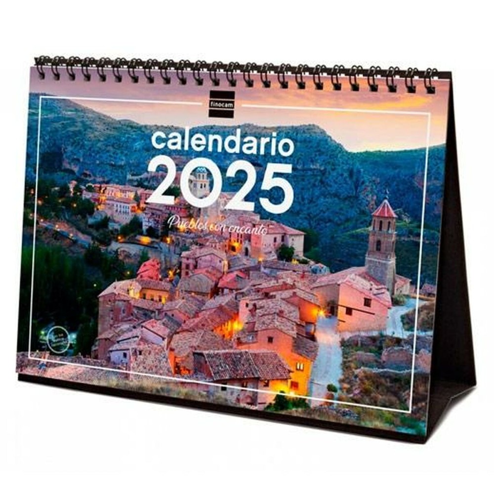 Desktop Calendar Finocam PUEBLOS CON ENCANTO Multicolour Paper 21 x 15 cm 2025