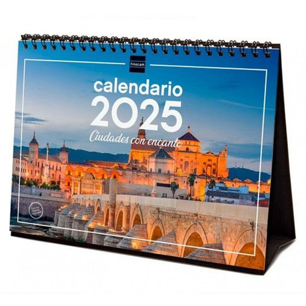 Calendrier de bureau Finocam CIUDADES CON ENCANTO Multicouleur Papier 21 x 15 cm 2025