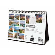 Desktop Calendar Finocam CIUDADES CON ENCANTO Multicolour Paper 21 x 15 cm 2025