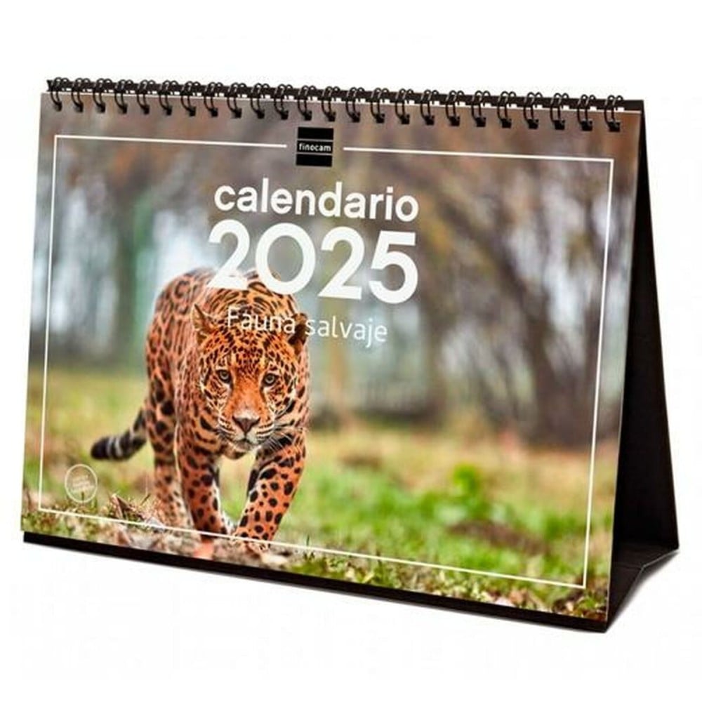 Calendrier de bureau Finocam FAUNA SALVAJE Multicouleur Papier 21 x 15 cm 2025