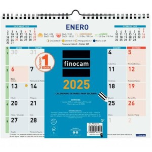 Wandkalender Finocam Bunt Papier 2025 30 x 24,7 cm