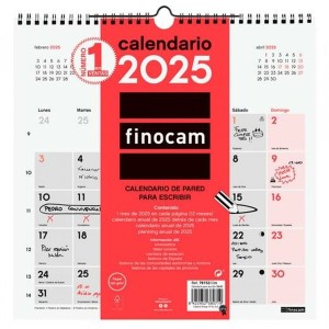 calendrier mural Finocam Papier 2025 30 x 30 cm