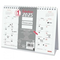 Tischkalender Finocam CHIC Weiß Papier 21 x 15 cm 2025