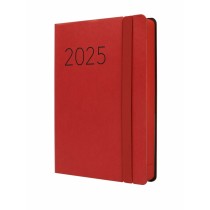 Diary Finocam FLEXI Red 11,8 x 16,8 cm 2025 Smooth