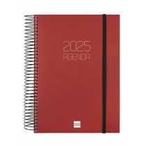 Agenda Finocam OPAQUE Bordeaux A5 15,5 x 21,2 cm 2025