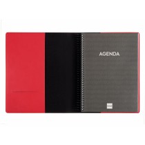 Diary Finocam DUOBAND E10 Red A5 15,5 x 21,2 cm 2025 Notepad