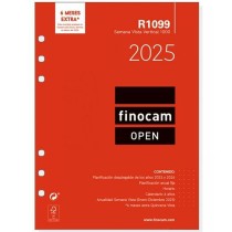 Recharge pour agenda Finocam OPEN R1099 2025 15,5 x 21,5 cm