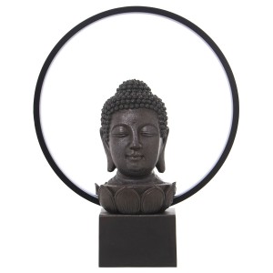 Tischlampe Alexandra House Living Schwarz Kunststoff 30 x 38 x 12 cm Buddha