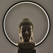 Desk lamp Alexandra House Living Black Plastic 30 x 38 x 12 cm Buddha