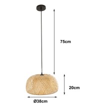 Deckenlampe Alexandra House Living Braun Metall 60 W 38 x 20 x 38 cm