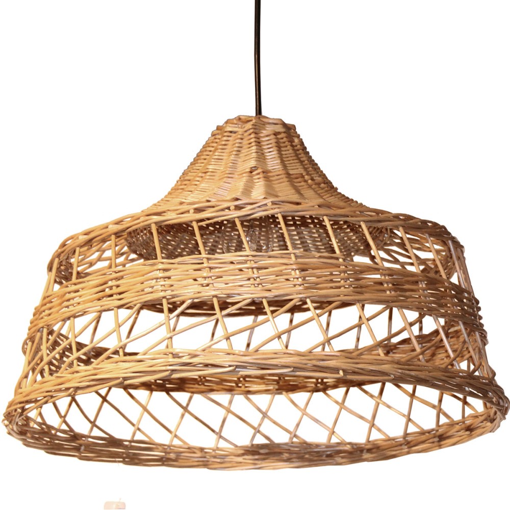 Suspension Alexandra House Living Naturel Rotin Fibre naturelle 40 W 51 x 32 x 51 cm